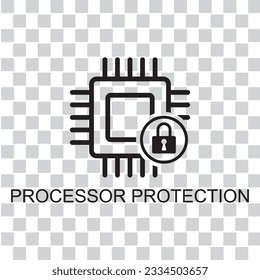 processor protection icon , technology icon