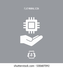 Processor symbol - Minimal vector icon