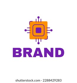 Processor Tech Company Vector Logo Template