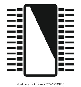 Processor technology icon simple vector. Cpu circuit. Digital core