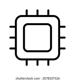 Processor Vector Design Icon. Suitable for UI and UX Design