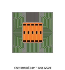 Processor vector icon