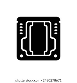 Processor vector icon	solid style