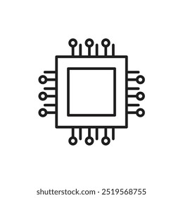 Processorline icon. vector illustration. EPS10