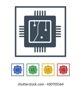 Processors Icon Isolated on White Background.vector illustration icon