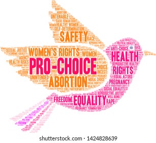 Pro-Choice word cloud on a white background. 