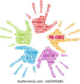 Pro-Choice word cloud on a white background. 
