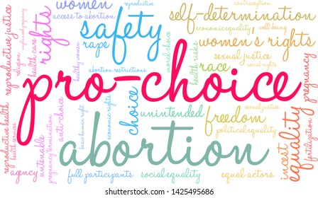 Pro-Choice word cloud on a white background. 