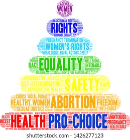 Pro-Choice word cloud on a white background. 