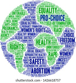 Pro-Choice word cloud on a white background. 