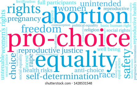 Pro-Choice word cloud on a white background. 