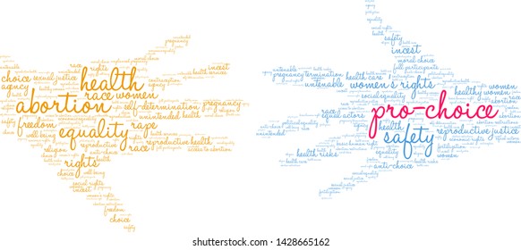 Pro-Choice word cloud on a white background. 