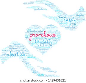 Pro-Choice word cloud on a white background. 