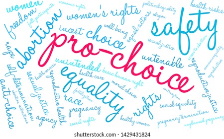 Pro-Choice word cloud on a white background. 