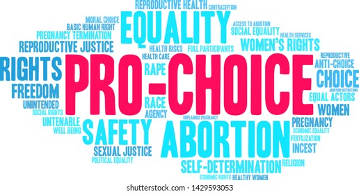 Pro-Choice word cloud on a white background. 