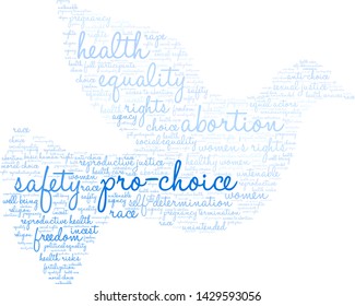 Pro-Choice word cloud on a white background. 
