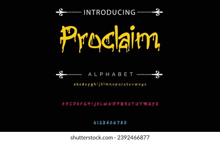 Proclaim Graffiti font text effect, spray and street text style