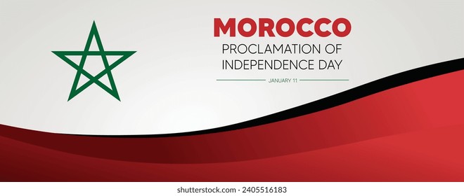 Proclamation of Independence Day Morocco vector design svg