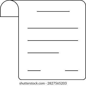 Proclamation Text Icon Outline LIne