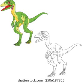 Procompsognathus, dinosaurios, deinonychus, dino, animal, dibujos animados