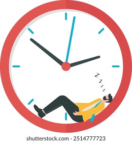 Procrastinación, hacerlo más tarde, posponer el trabajo mañana, concepto improductivo y de excusa,

