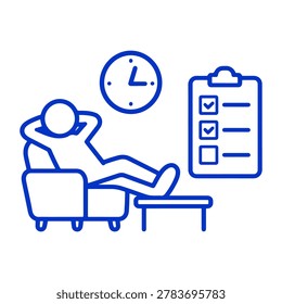 Procrastination flat icon
Vector flat icon on a white background