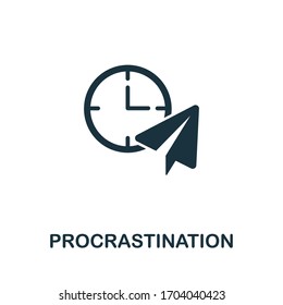 Procrastination icon from personal productivity collection. Simple line Procrastination icon for templates, web design and infographics
