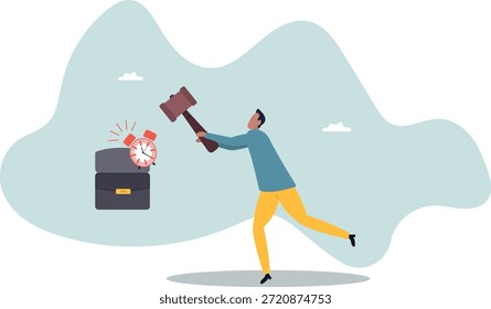 Procrastination postpone to get thing done later, too tight business deadline or cannot finish work in time.about a man and his life.