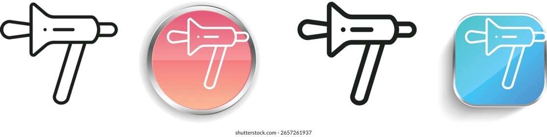 proctoscope icon. Thin Linear, Regular and Button Style Design Isolated On White Background