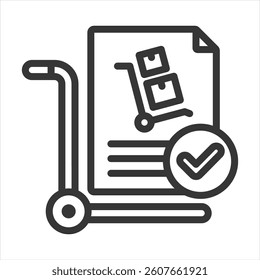 Procurement Compliance Outline Icon Vector Illustration