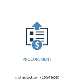 procurement concept 2 colored icon. Simple blue element illustration. procurement concept symbol design. Can be used for web and mobile UI/UX