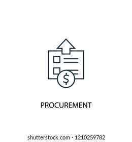 procurement concept line icon. Simple element illustration. procurement  concept outline symbol design. Can be used for web and mobile UI/UX