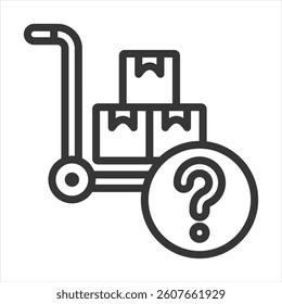 Procurement Forecasting Outline Icon Vector Illustration