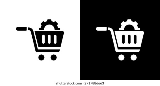 Procurement icon black and white filled.