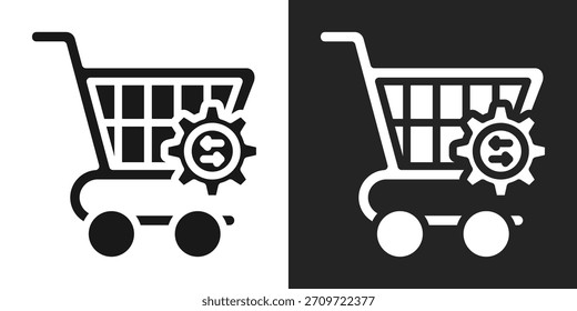 Ícone De Aquisição Em Estilo De Glifo Preto-E-Branco