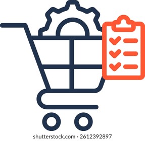 Procurement Icon Color Line Vector Illustration