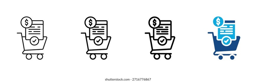 Ícone de Aquisição Estilo Diferente Contorno Coleção Conjunto Ilustração do Vetor
