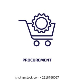 procurement icon from general collection. Thin linear procurement, business, money outline icon isolated on white background. Line vector procurement sign, symbol for web and mobile