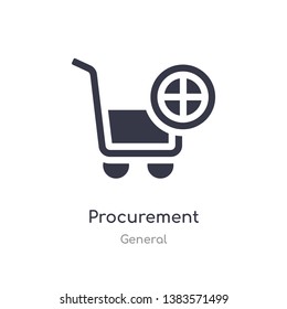 procurement icon. isolated procurement icon vector illustration from general collection. editable sing symbol can be use for web site and mobile app