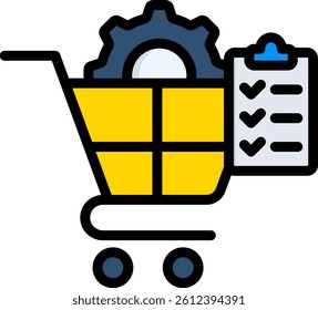 Procurement Icon Lineal Color Vector Illustration