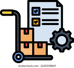 Ícone de Aquisição Ilustração de Vetor de Cor Linear