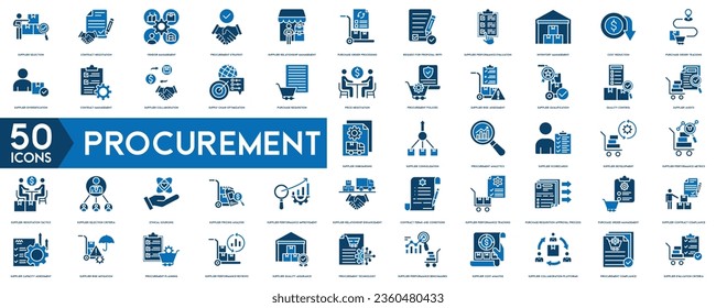 procurement icon from management collection. Thin linear procurement, business, money outline icon isolated on white background. Line vector procurement sign