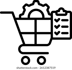Procurement Icon Outline Vector Illustration