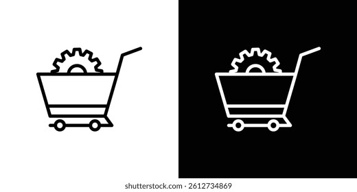 Procurement icon set. Black illustration isolated for graphic and web design