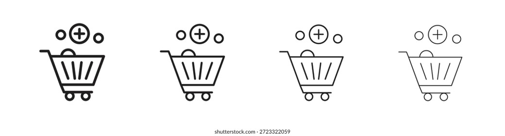 Conjunto de iconos de compras, Ilustración, Negro