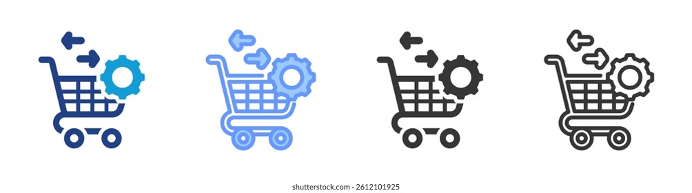 Procurement icon set multiple style collection