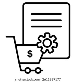 Procurement icon Simple outline vector logo