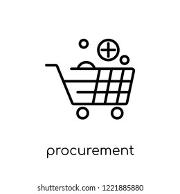 procurement icon. Trendy modern flat linear vector procurement icon on white background from thin line General collection, editable outline stroke vector illustration