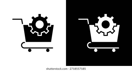 Ícone de aquisição ilustração de vetor - ícones de vetor de estilo preto de alta qualidade