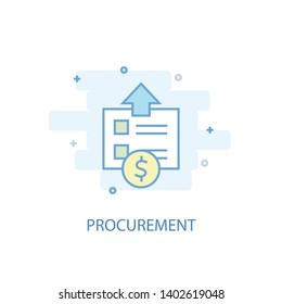 procurement line concept. Simple line icon, colored illustration. procurement symbol flat design. Can be used for UI/UX